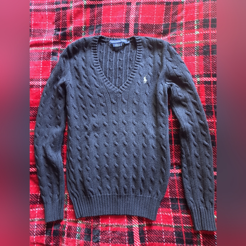 Ralph Lauren Sport Women's Cable Knit Sweater Medium